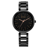 Titan Workwear Men's Watch Analog Black Dial With Black Stainless Steel, 2480NM01